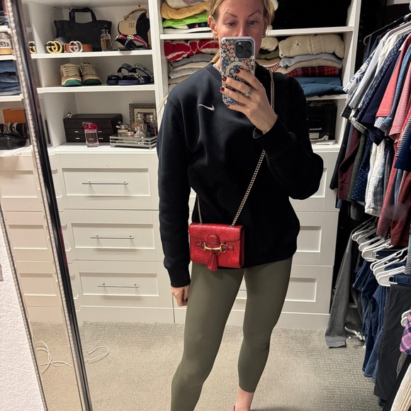 SOLD. SOLD SOLD Gucci Red Emily Leather Crossbody Bag Guccissima Horsebit - Picture 12 of 16